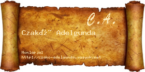 Czakó Adelgunda névjegykártya